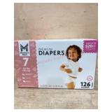 Size 7 Premium Diapers, 126-Count Box