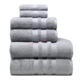 6-Piece Gray Towel Set by Sam's Club