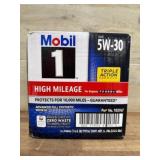 Mobil 1 High Mileage Motor Oil, SAE 5W-30