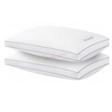 3 Bed Pillows With Blue Trim
