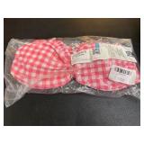 Large Pink Gingham Cloth Face Masks
