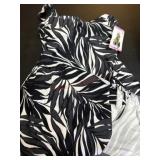Black and White Women's Swimsuit Dress
