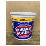 Dubble Bubble Bubble Gum Tub, 380 Pieces