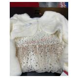 Girls' Faux Fur Jacket and Sequin Dress Set