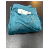 Teal Women's Sweatpants with Rhinestone Detail
