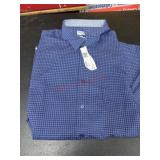 Men's Blue Geometric Print Long-Sleeve Shirt, XXL
