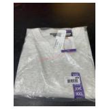 Men's Heather Gray V-Neck T-Shirt, Size XXL