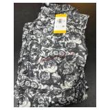Black and White Floral Women's Medium Dress