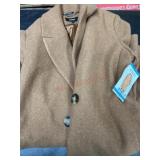 Camel-Colored Women's Wool Blend Coat, Size L