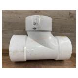 PVC Sanitary Tee Fitting, 6-Inch