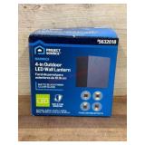 4-Inch Outdoor LED Wall Lantern, Matte Black