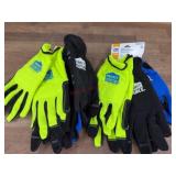 Three Pairs of Multi-Purpose Gloves, XL