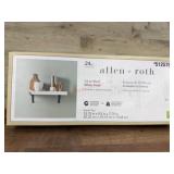 Allen + Roth 24-Inch White Wall Shelf