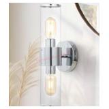 Chrome Double Light Wall Sconce Fixture