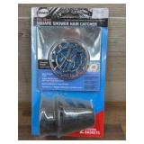 Chrome Square Shower Hair Catcher with Two Baskets