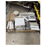Skid of tile pieces multiple styles some may be