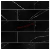 Peel&Stick Tile Fieldstone Black 4-in x 12-in
