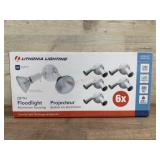 Lithonia Lighting 6-Pack Aluminum Floodlights