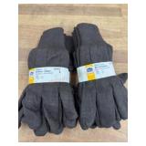 Gray Cotton Blend Work Gloves, 6 Pairs