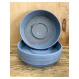 Light Blue Plastic Plant Saucers