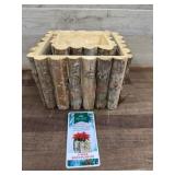 2-Pack Birch-Style Wood Square Planters
