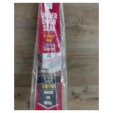 Under Door Seal, U-Shape Vinyl, White