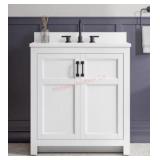 Style Selections Lowry 31-in White Single Sink
