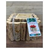 2-Pack Birch Wood Planters for Holiday Decor