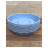 8 Blue Plastic Plant Saucers