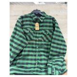 Green and Black Plaid Flannel Shirt