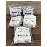 Five Packs of 5/16-Inx1-1/4-In Bolts, 20 Pcs Each