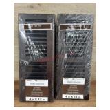 Solid Red Oak Floor Register Vents, 4 x 12 Inches