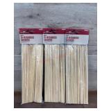 Three Packs of 10-Inch Bamboo Skewers