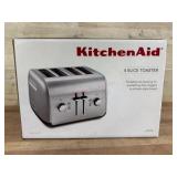 KitchenAid 4-Slice Toaster in Red and Silver