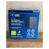 Outdoor LED Wall Lantern, Matte Black Finish