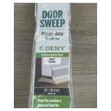 36-Inch Heavy-Duty Screw-On Door Sweep, White