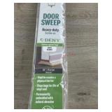 White Vinyl Heavy-Duty Screw-On Door Sweep, 36 in.