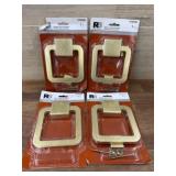 4 Brass Ring Drawer Pulls