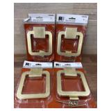 4 Gold-Tone Square Door Knockers