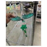 Hanging Butterfly Wind Chime With Clover Accent