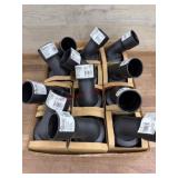 12 Black Brush Couplings, 1-7/8 Inches