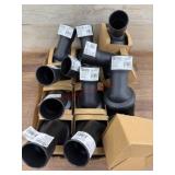 12 Black Plastic Pipe Fittings