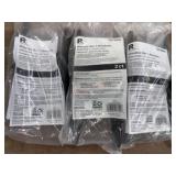 Window Bar T-Brackets, Black, 6 Total