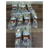 10 Polished Brass Door Stops, 4-Inch