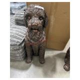 Sitting Doodle Dog Statue- damaged