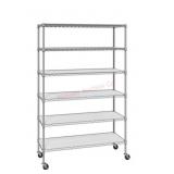 6-Tier NSF Heavy Duty Wire Shelving, 47.75" W x