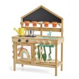 Wooden outdoor mud kitchen