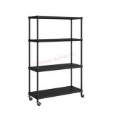 4-Tier Steel Shelving with Shelf Liners, 36" W x