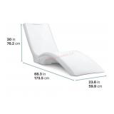 White pool lounger