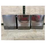 3 Stainless tissue box covers